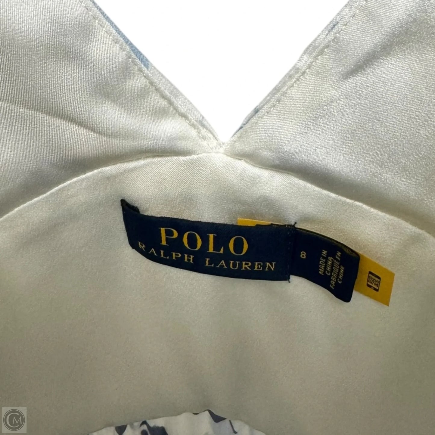 Zylee Spaghetti-strap Pleated Midi Dress By Polo Ralph Lauren In Romantic Blue & White Floral, Size: 8