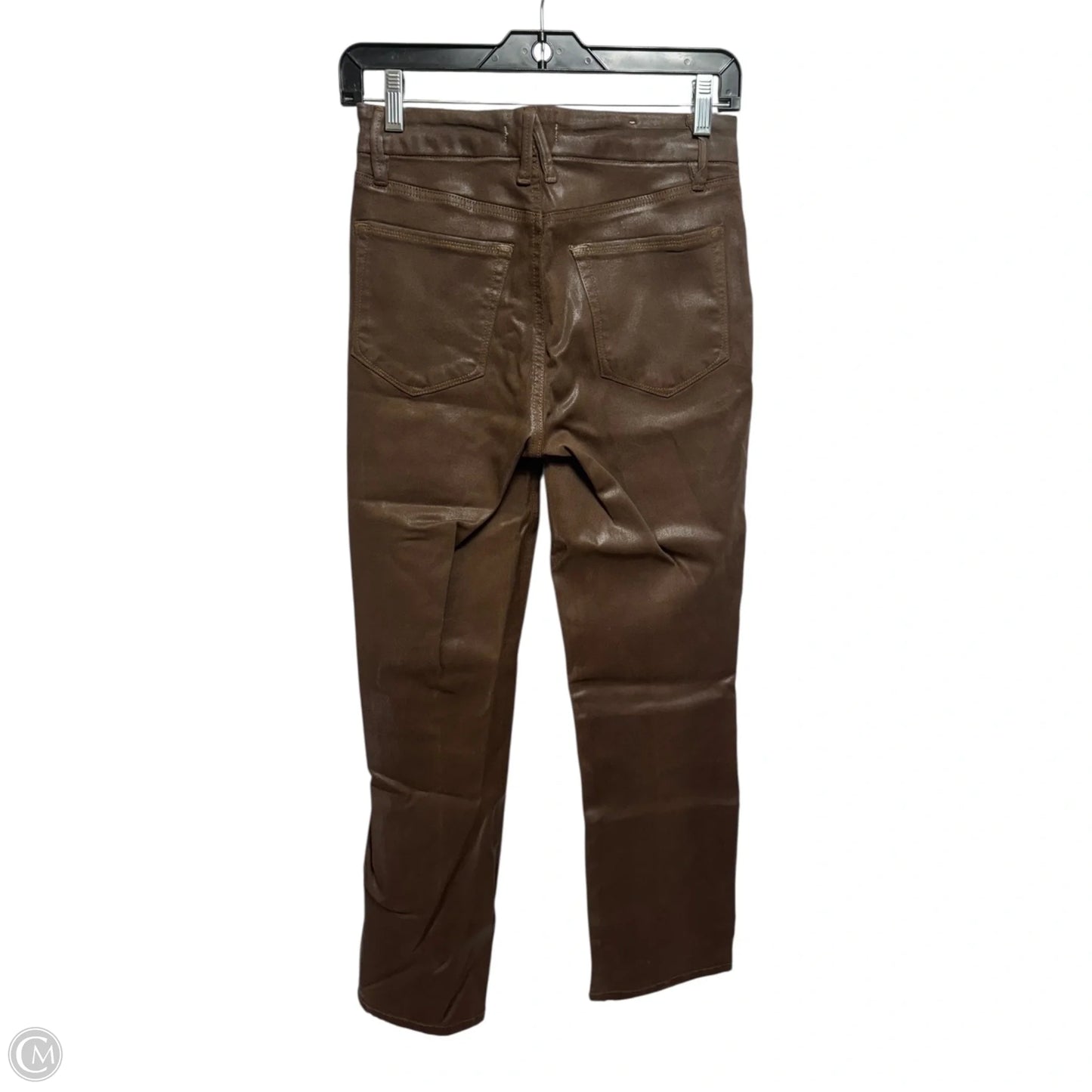 Waxed Jeans Straight By Good American In Brown, Size: 4