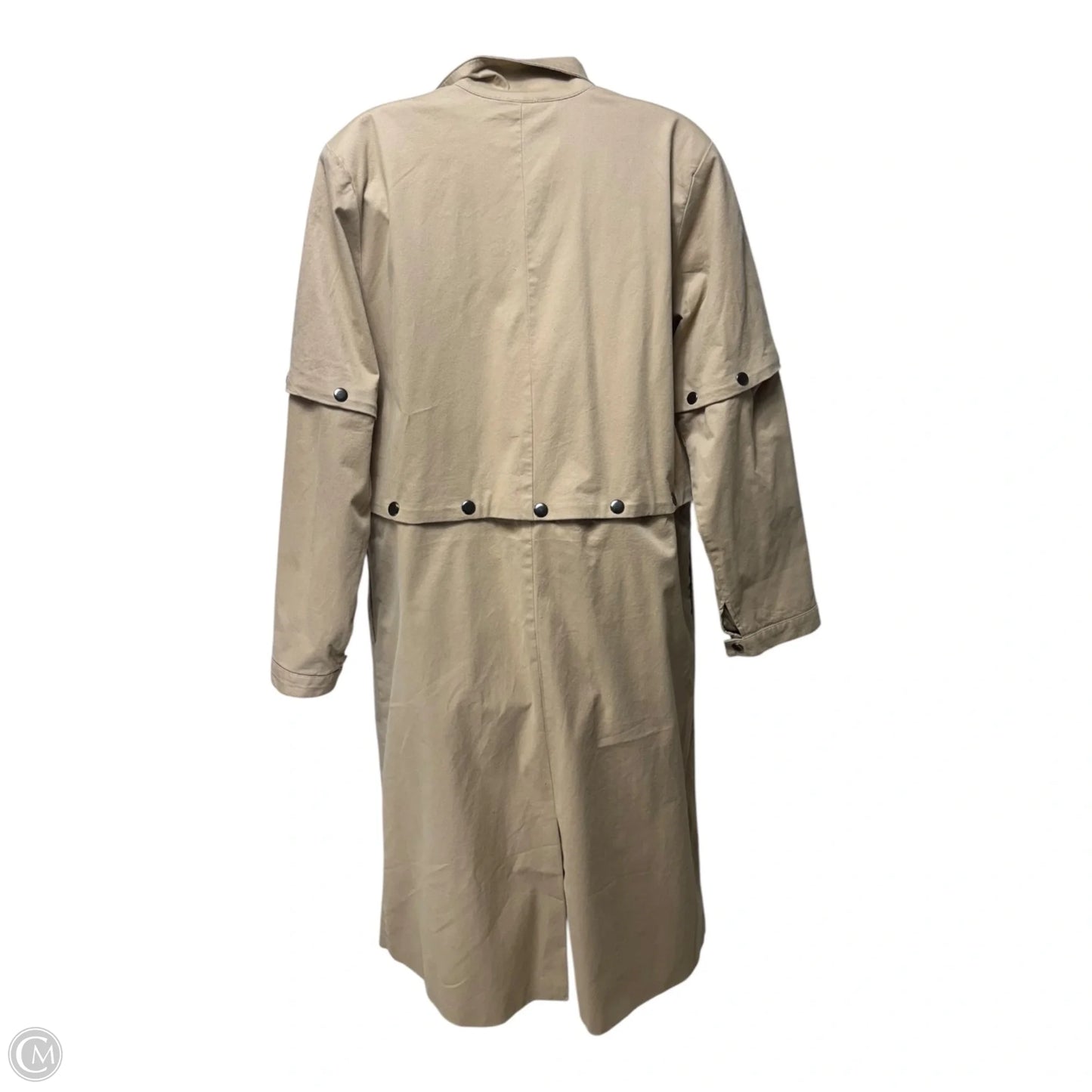 Convertible Utility Trench Coat By The Drop In Beige, Size: S