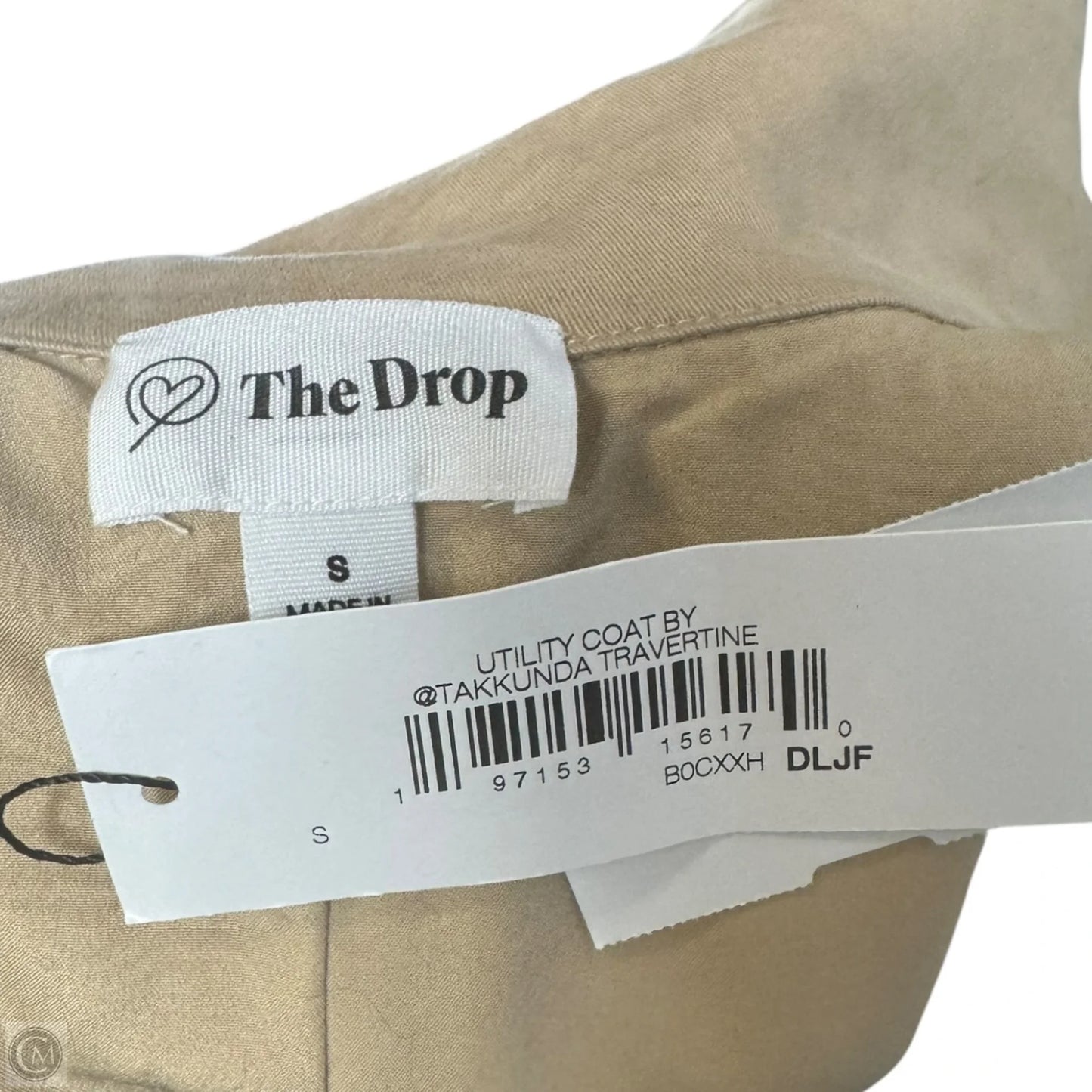Convertible Utility Trench Coat By The Drop In Beige, Size: S