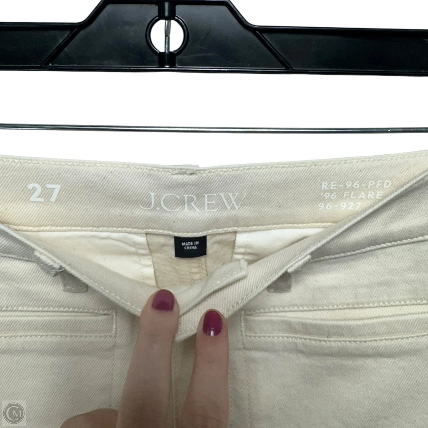 Jeans Flared By J. Crew In Cream Denim, Size: 4