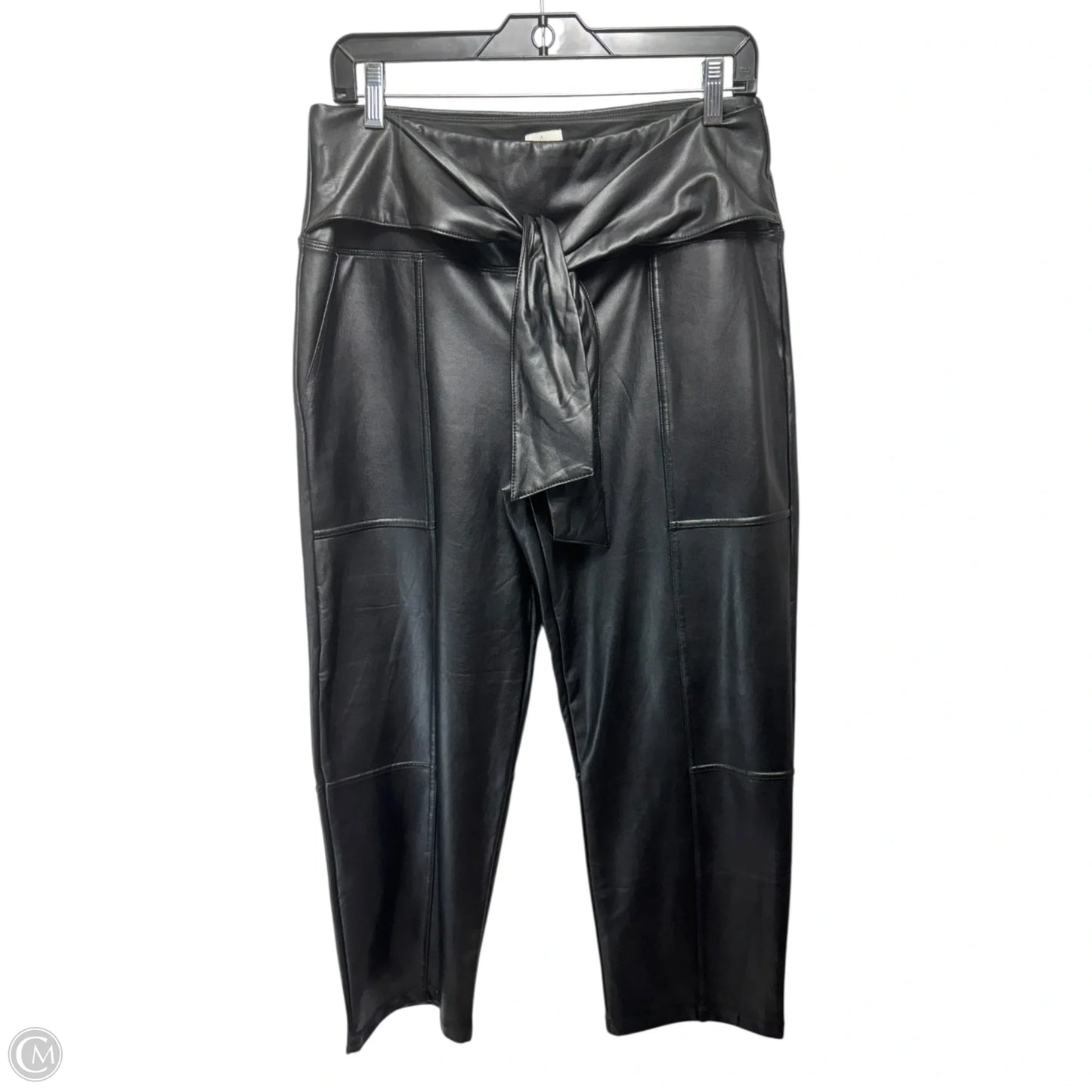 Adorabella Belted Faux Leather Pants By Joie In Black, Size: L