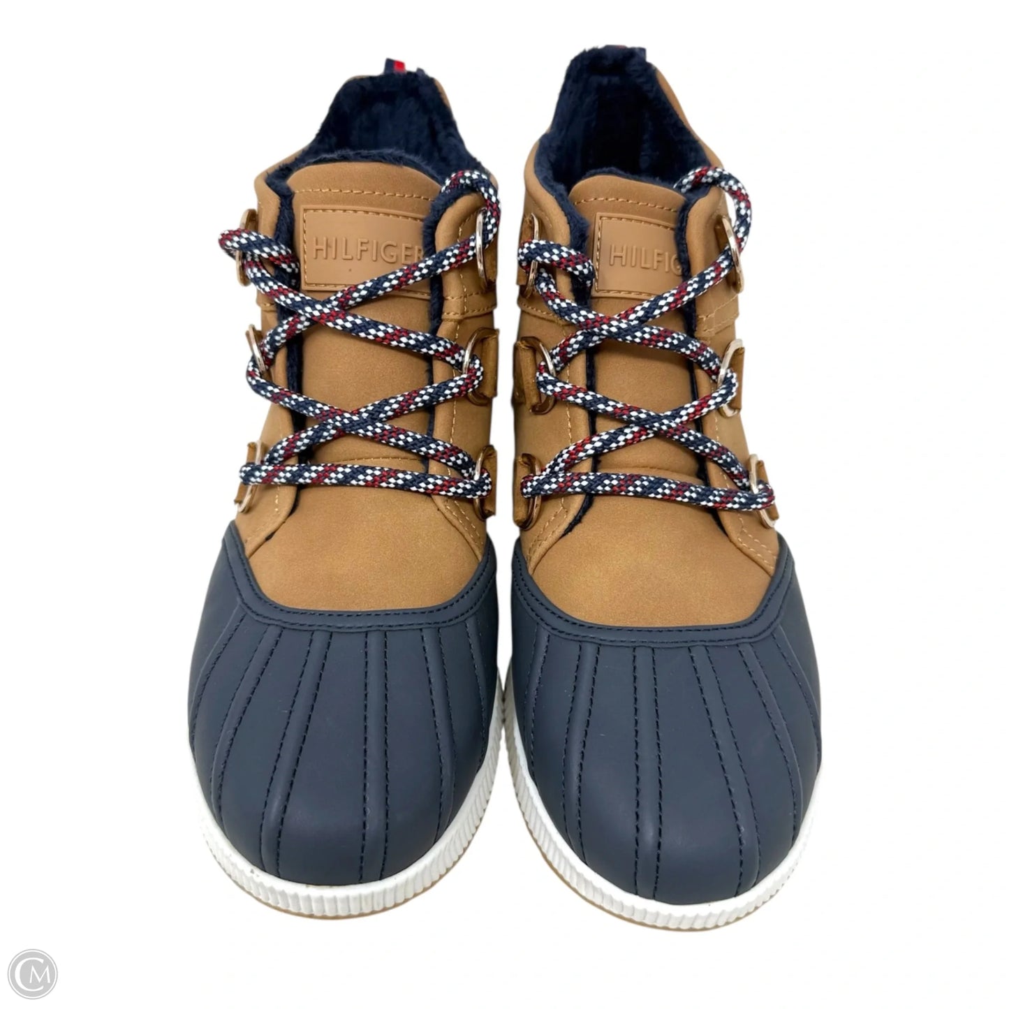 Jenko Cold Weather Booties By Tommy Hilfiger In Black & Tan, Size: 7.5