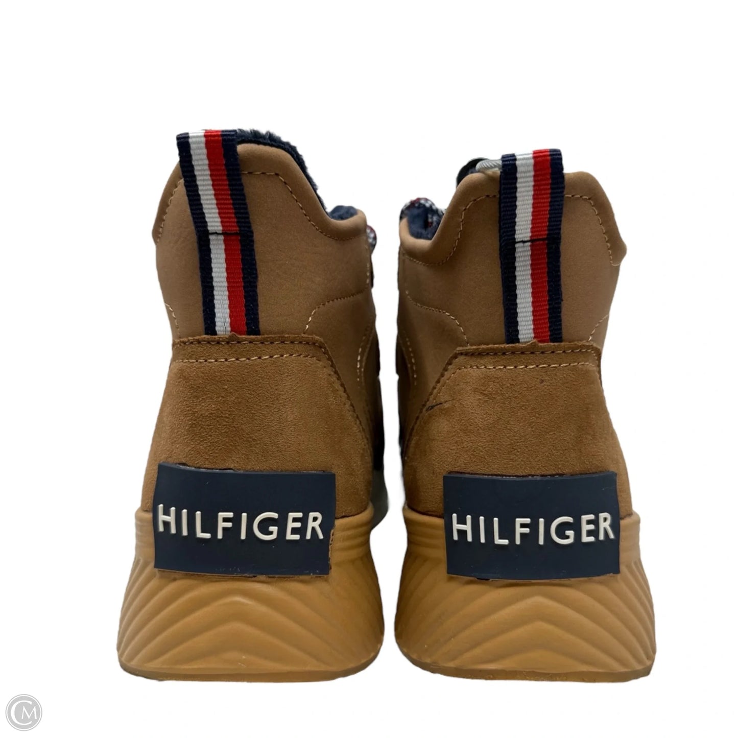 Jenko Cold Weather Booties By Tommy Hilfiger In Black & Tan, Size: 7.5
