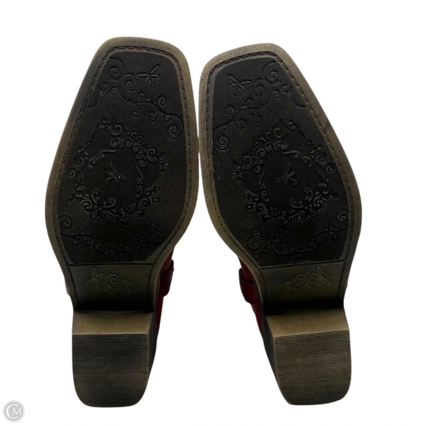 Baits Harness Booties By True Craft In Red Distressed, Size: 7.5