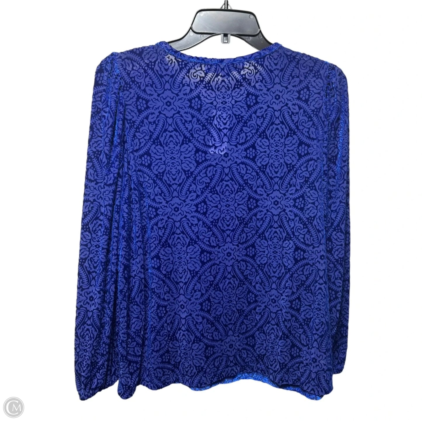 Blouse Long Sleeve By Loft In Blue, Size: M
