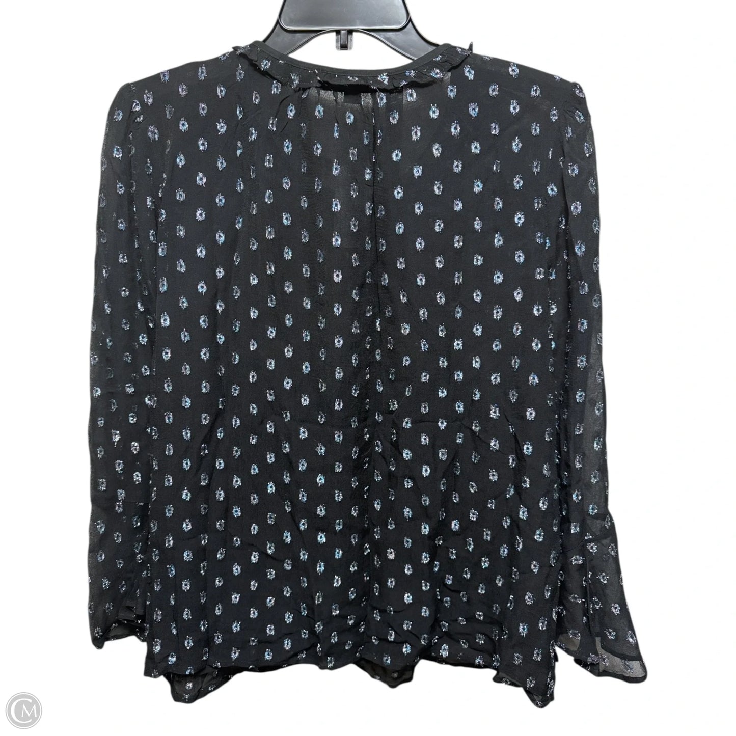 Blouse Long Sleeve By Loft In Blue, Size: M