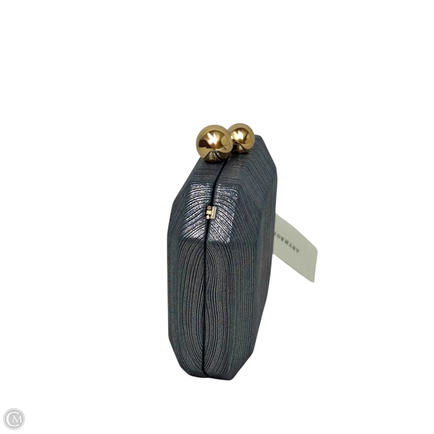 Mini Metallic Hard Case Clutch By Anthropologie, Size: Small
