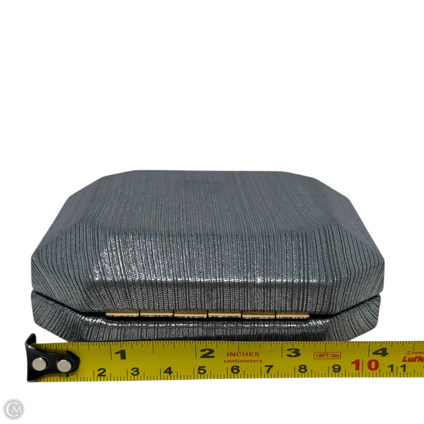 Mini Metallic Hard Case Clutch By Anthropologie, Size: Small