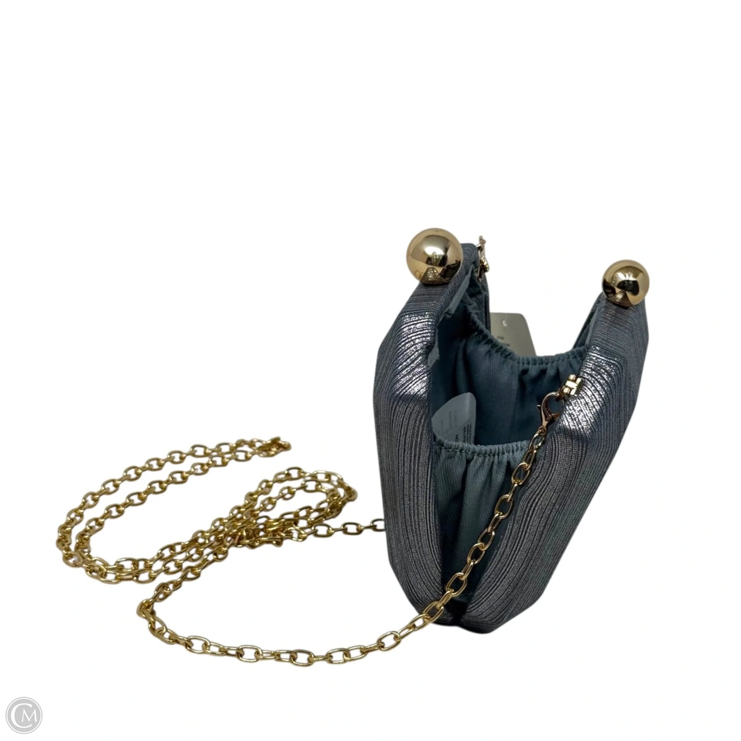 Mini Metallic Hard Case Clutch By Anthropologie, Size: Small