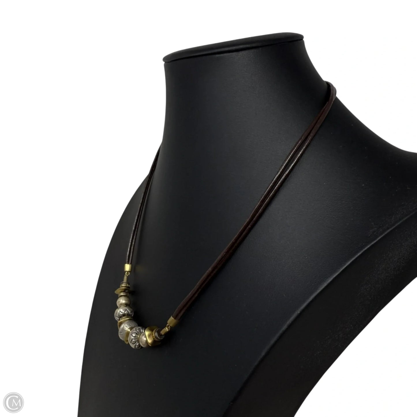 925 Sterling Silver, Brass & Leather Treasured Trinkets Necklace N3237 By Silpada
