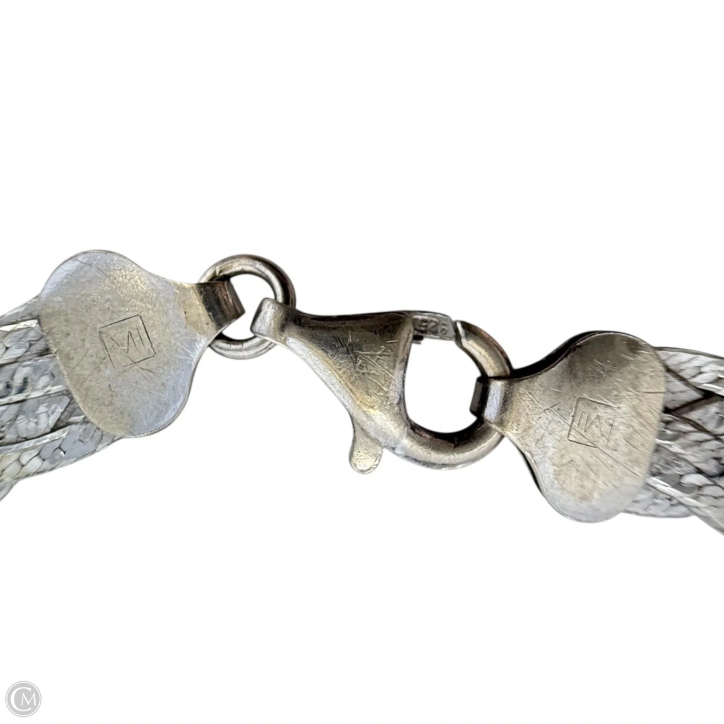 Italian Sterling Silver Herringbone Braided Bracelet