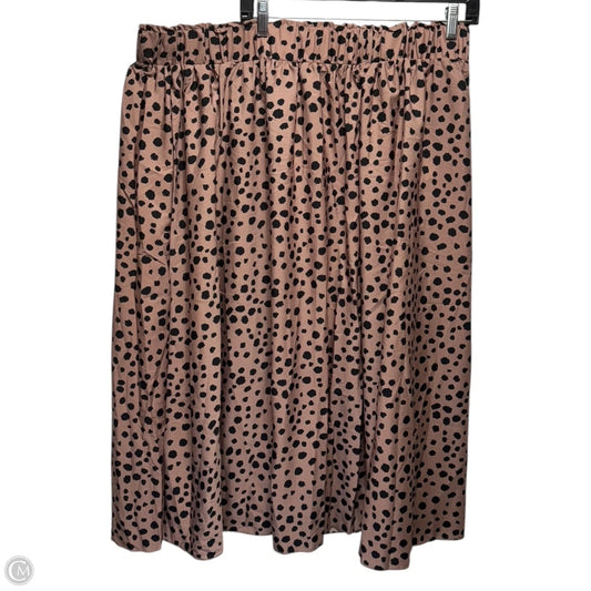 Skirt Maxi By Floerns In Black & Brown, Size: 3x
