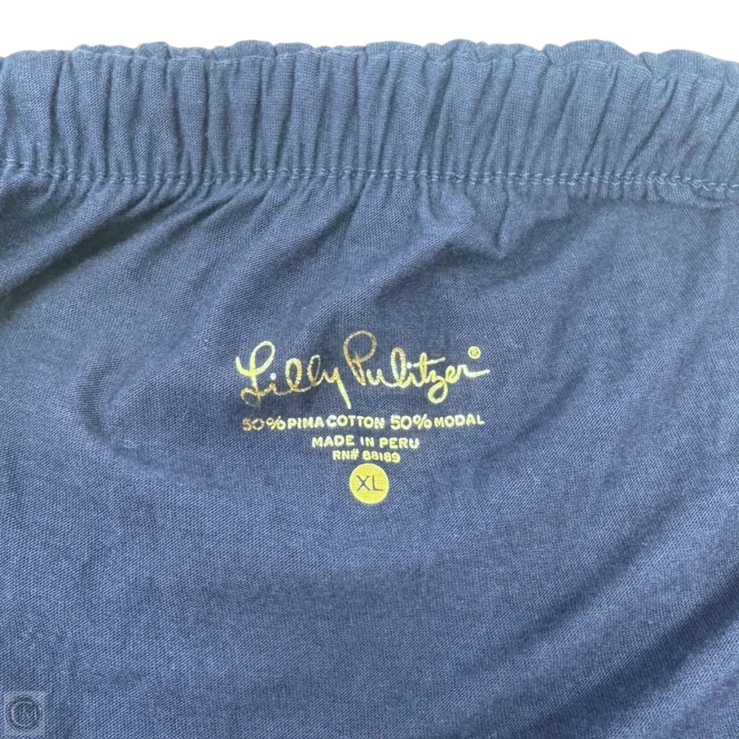 Top Sleeveless Designer By Lilly Pulitzer In Navy, Size: Xl