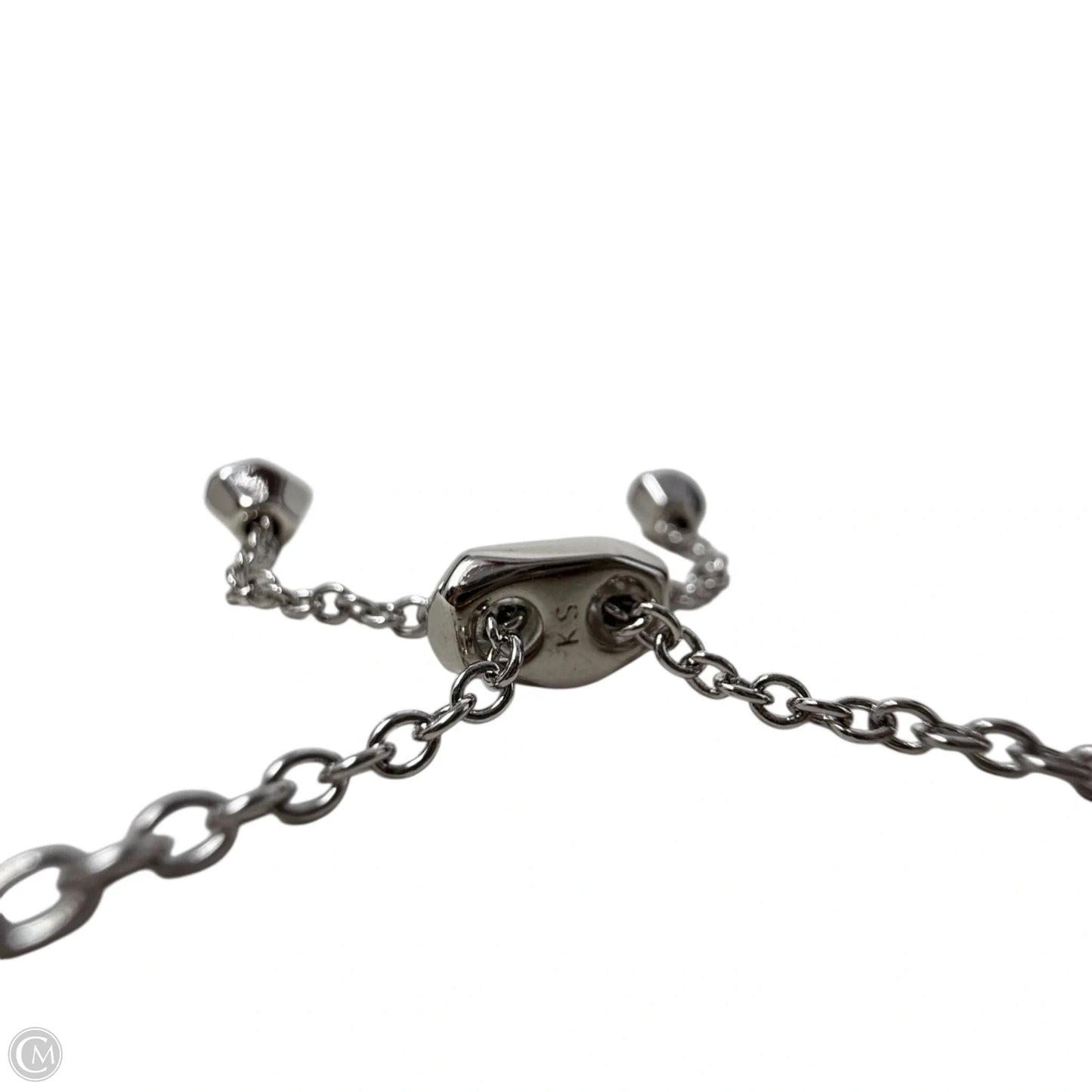 Elaina Silver Adjustable Chain Bracelet in Cobalt Cat’s Eye By Kendra Scott