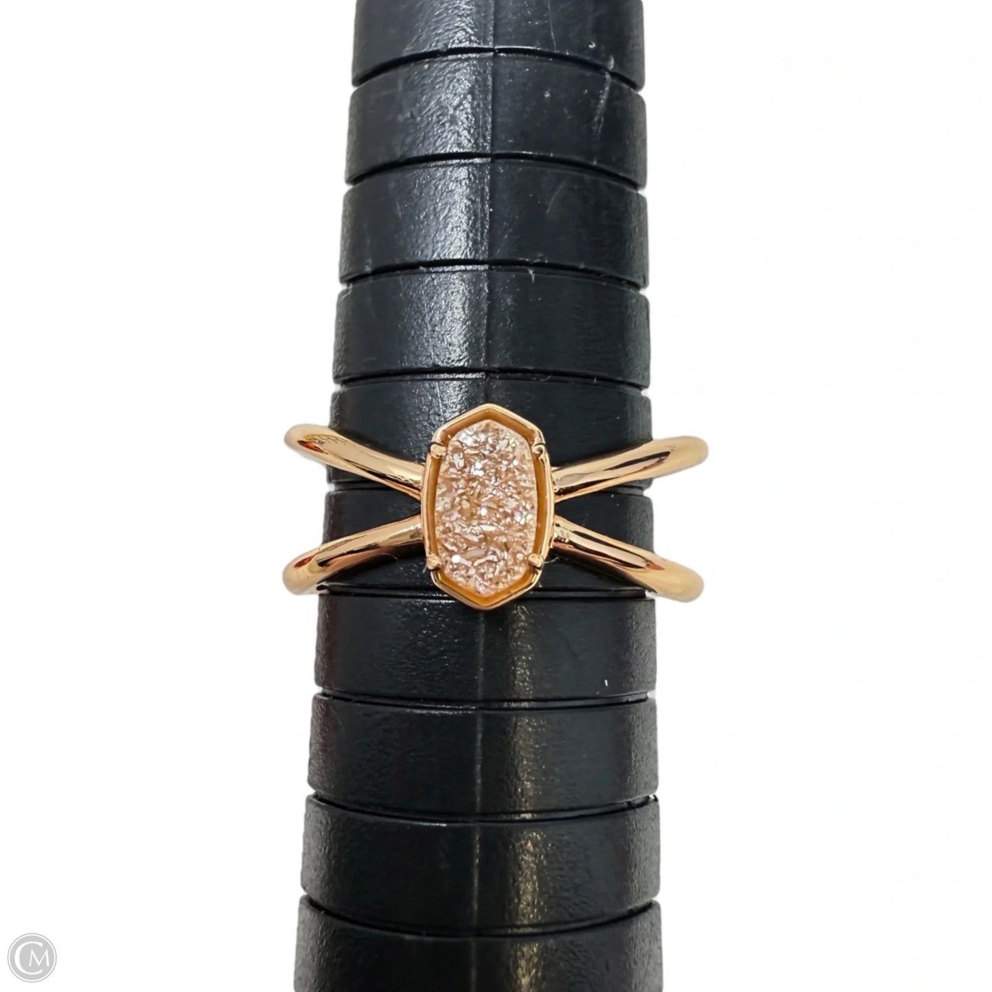 Emilie Double Rose Gold Sand Drusy Band Ring By Kendra Scott, Size: 7