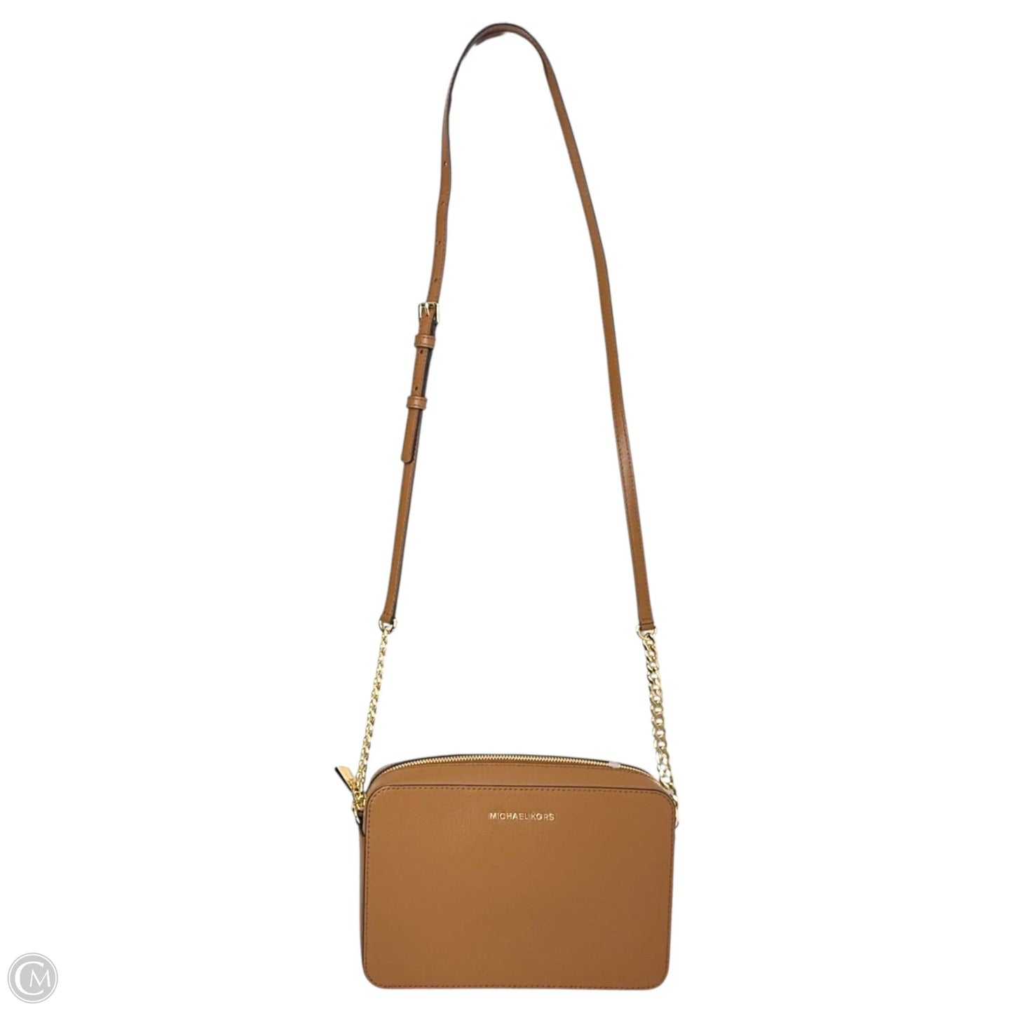 Jet Set Large Saffiano Leather Crossbody Bag Designer By Michael Kors, Size: Medium