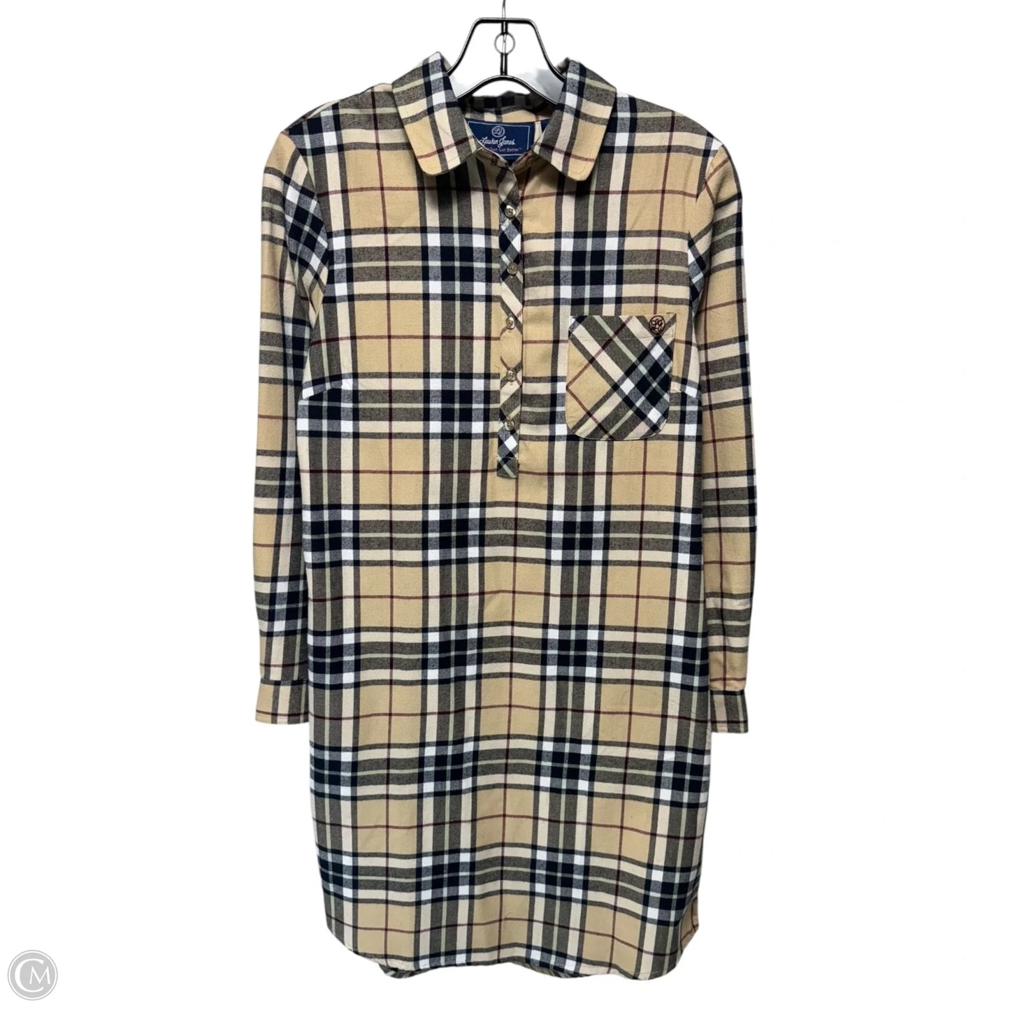 Dakota Dress Casual Short By Lauren James In Plaid Pattern, Size: S