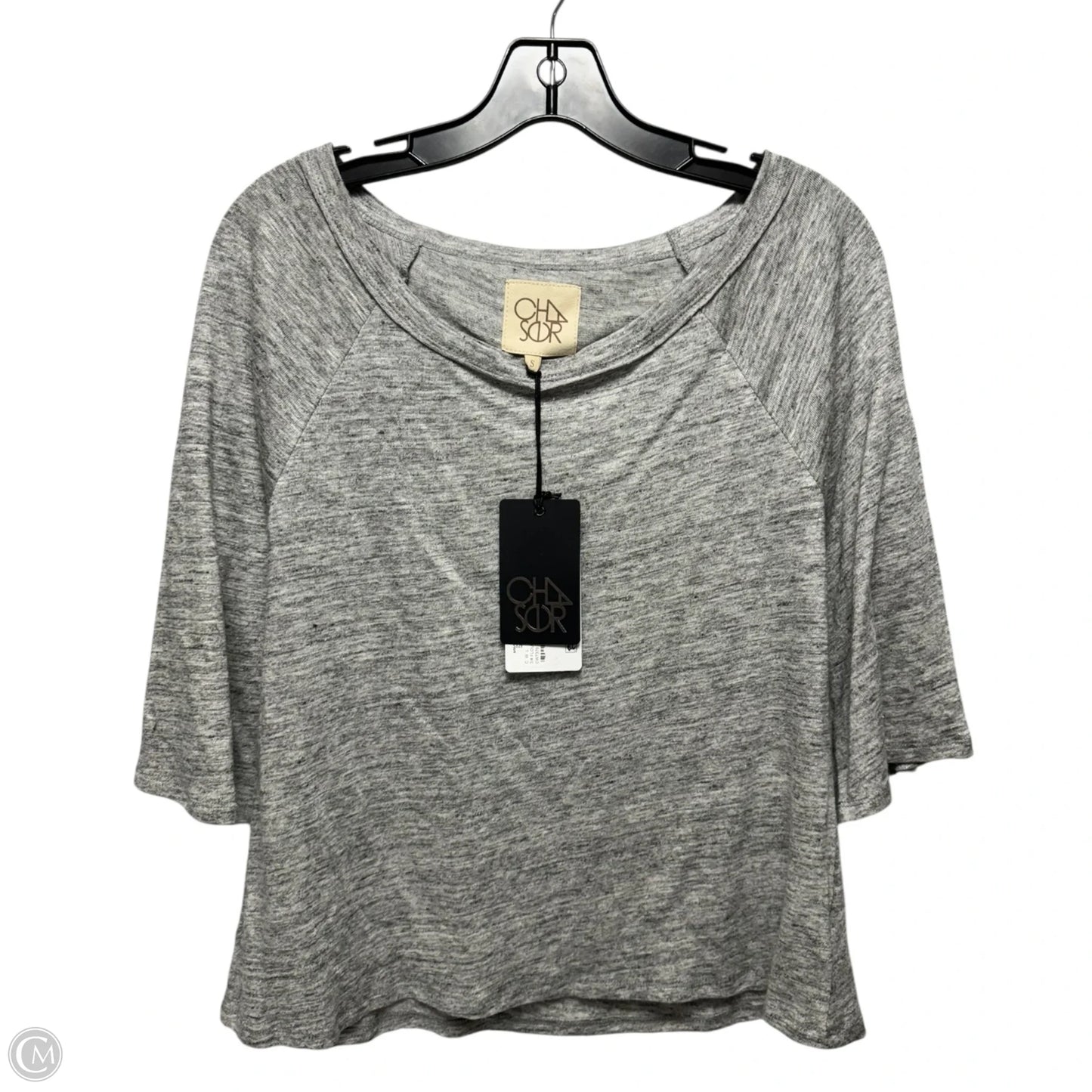 Top 3/4 Sleeve By Chaser In Grey, Size: S