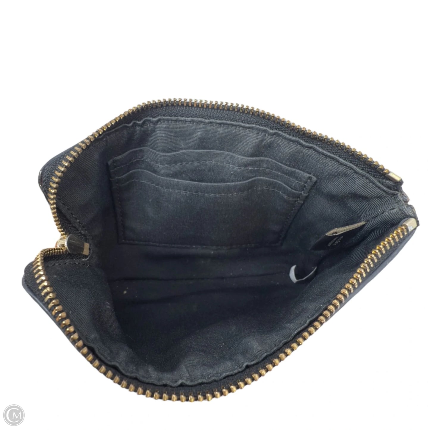 Corner Zip Wristlet With Stripe Designer By Coach, Size: Medium