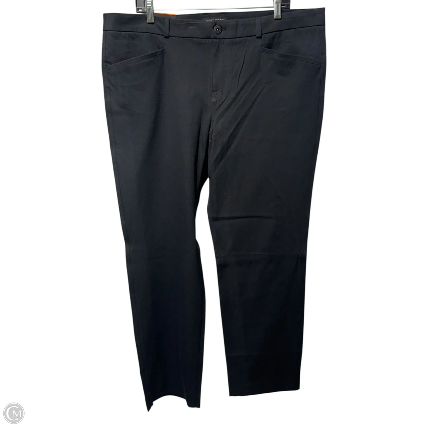 Slim Straight Pants Dress By Banana Republic In Black, Size: 16