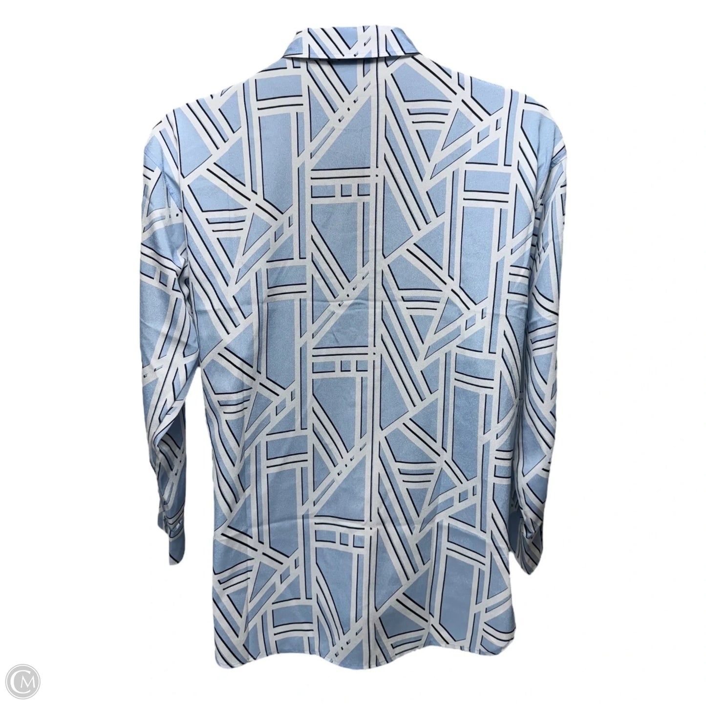 Top Long Sleeve Designer By Karl Lagerfeld In Geometric Pattern, Size: M