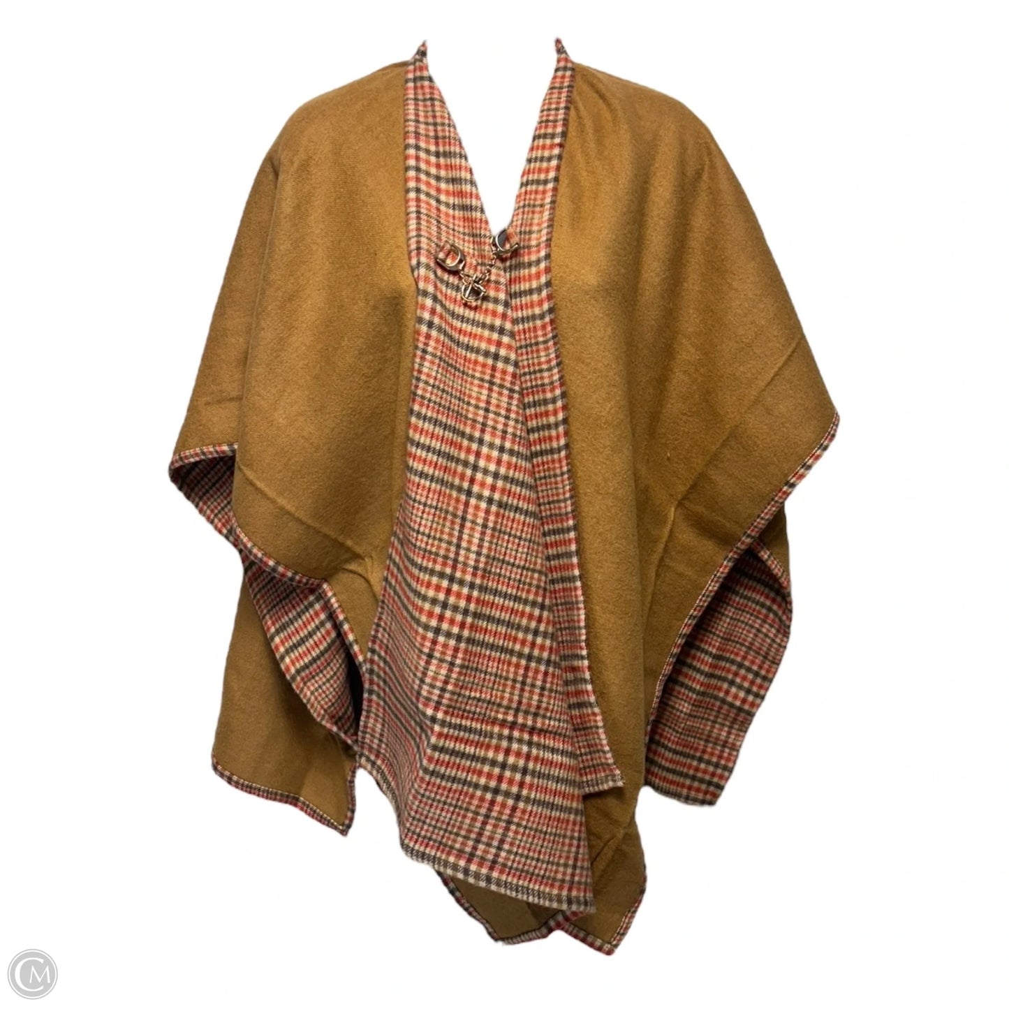 Reversible Shawl By Talbots In Plaid Pattern, Size: Xs/s