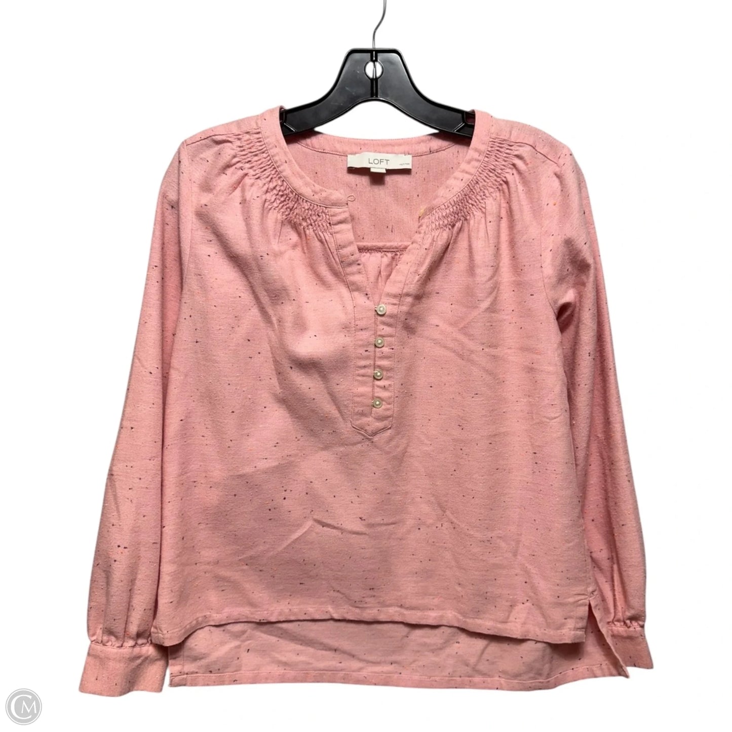 Top Long Sleeve By Loft In Pink, Size: Xsp
