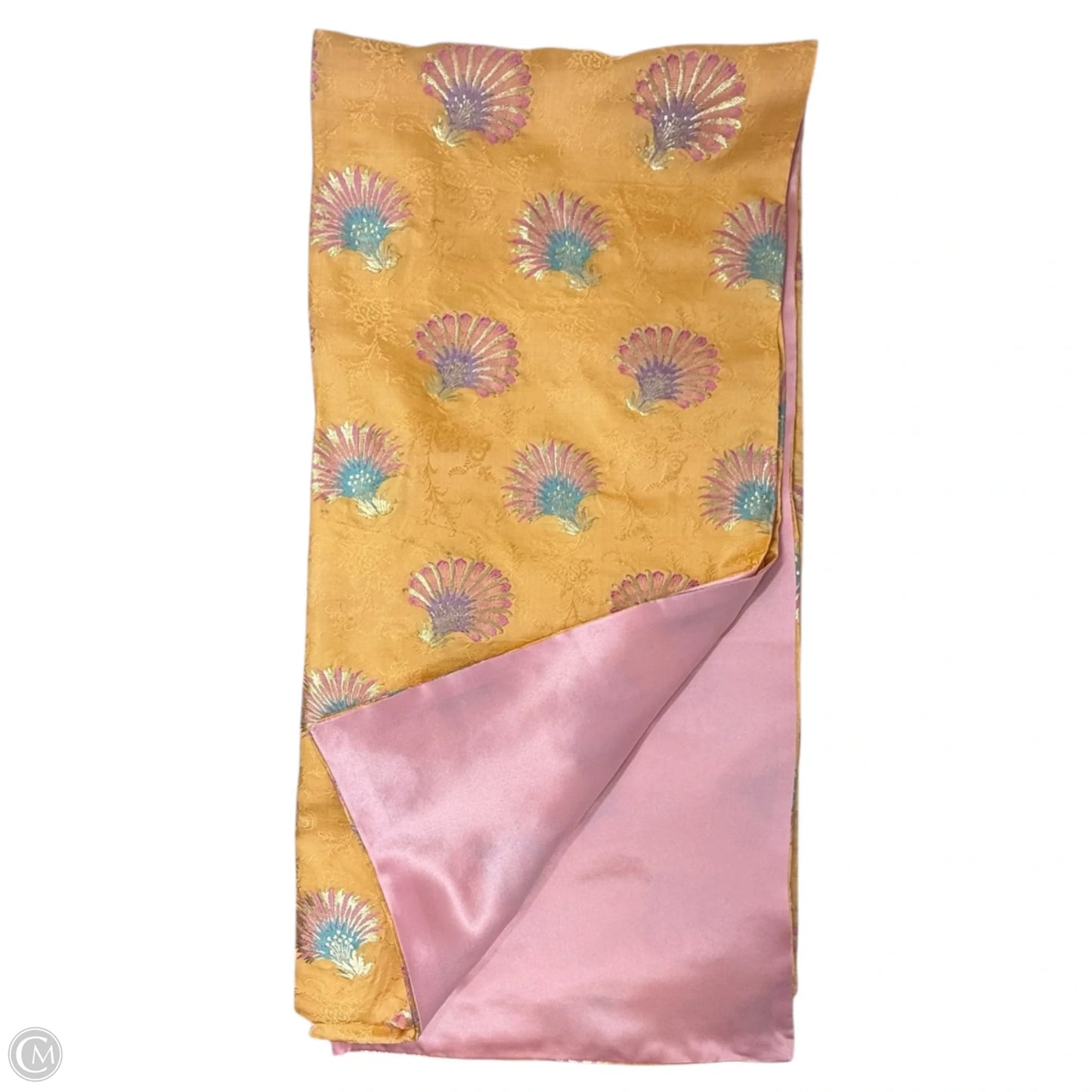 Metallic Embroidered Scarf Long