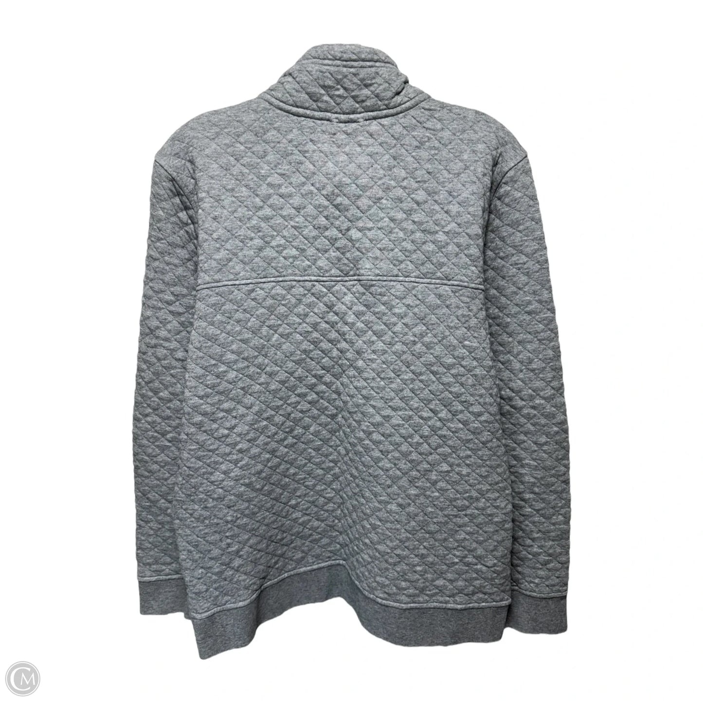 Athletic Top Long Sleeve Collar By Patagonia In Grey, Size: M
