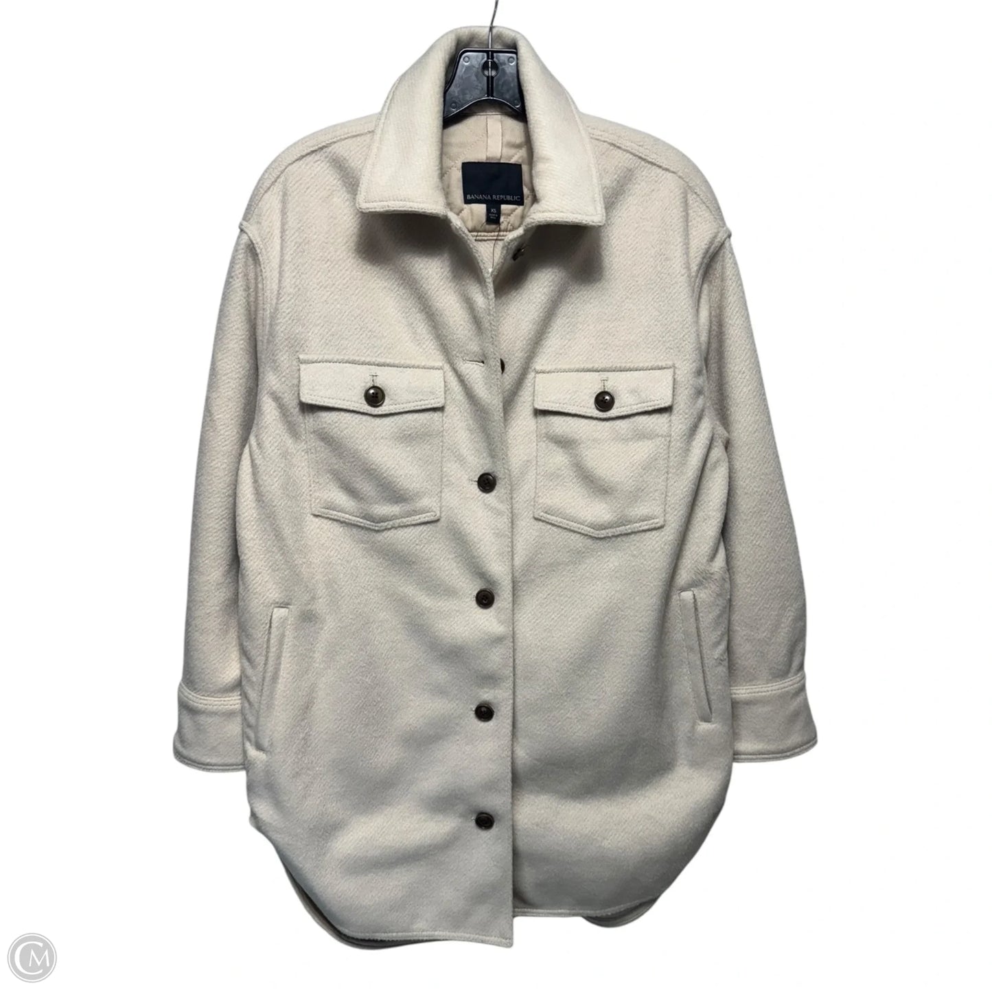 Coat By Banana Republic In Cream, Size: Xs