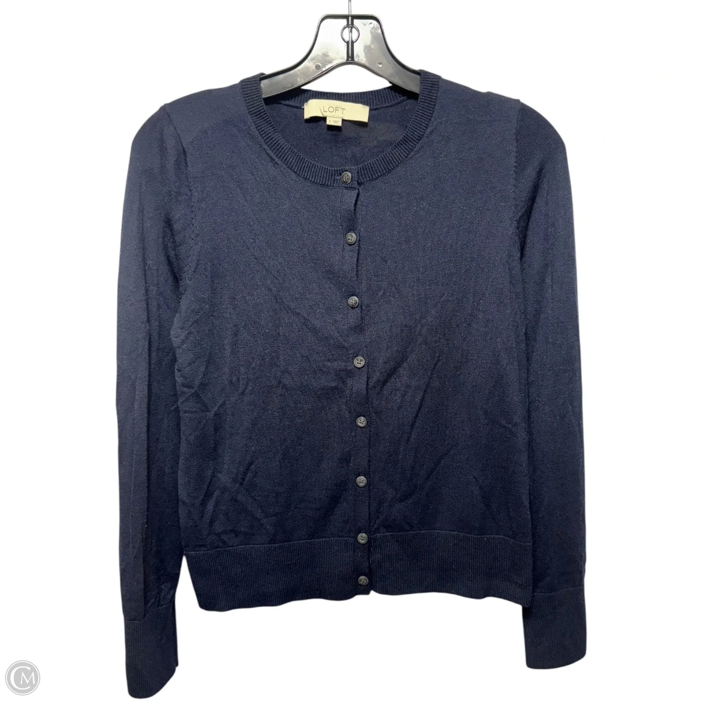 Sweater Cardigan By Loft In Navy, Size: S