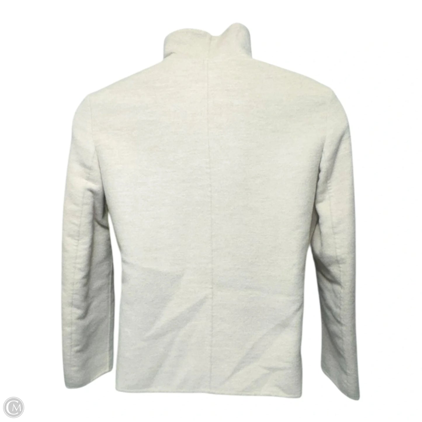 WOOL/ANGORA/CASHGORA BLEND Jacket Designer By Max Mara In Cream, Size: 10