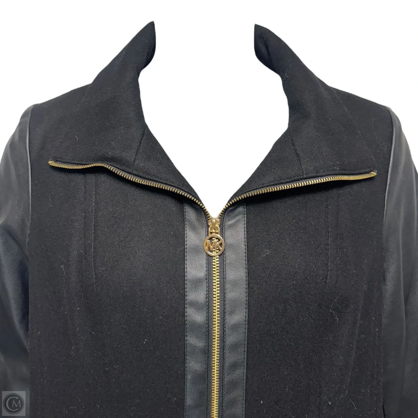 Wool Blend Coat By Michael By Michael Kors In Black, Size: 12