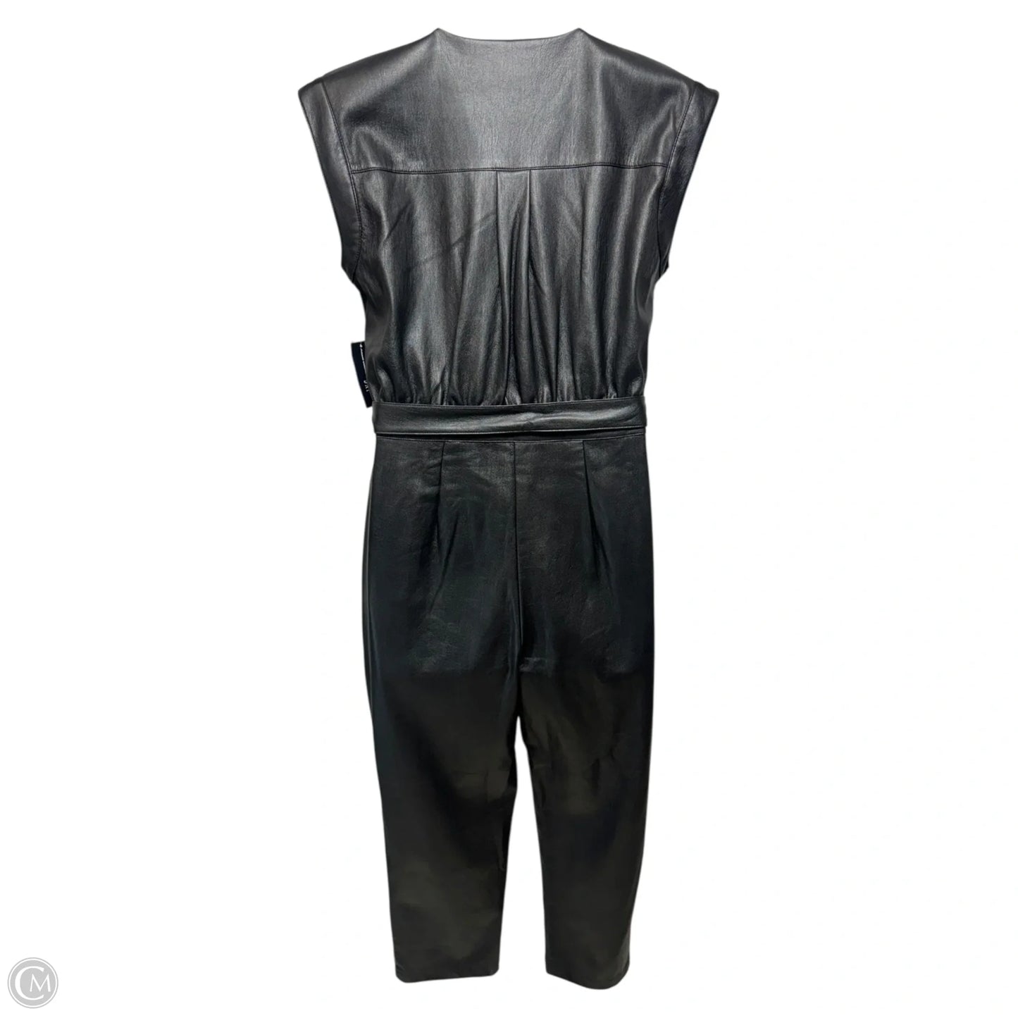 Faux Leather Jumpsuit By Inc In Black, Size: M