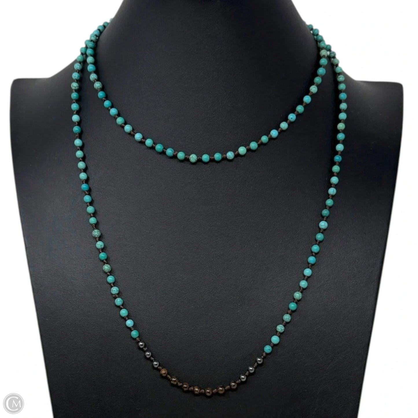 Great Lengths Howlite Bronzite Bead Sterling Silver N2396 Necklace By Silpada