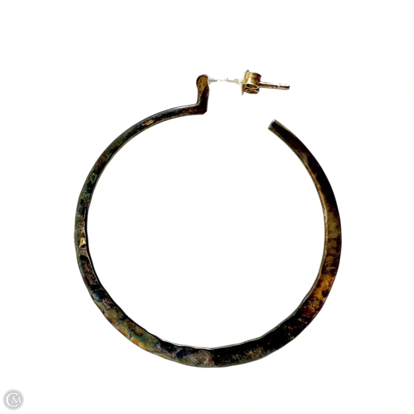 Sterling Silver Hammered Hoop Earrings P1287 By Silpada