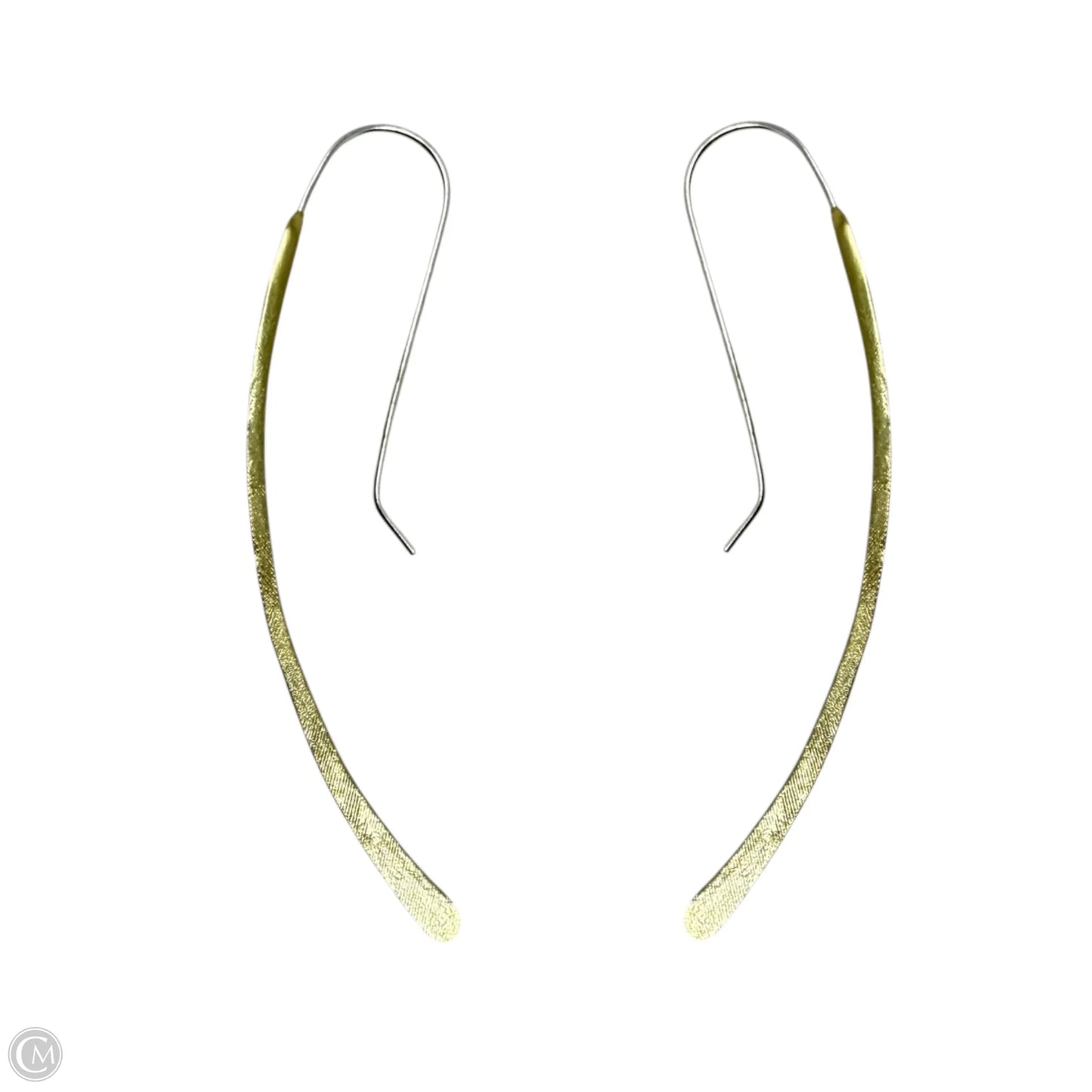 Sterling Silver KR Contour Art Earrings Dangle/drop By Silpada