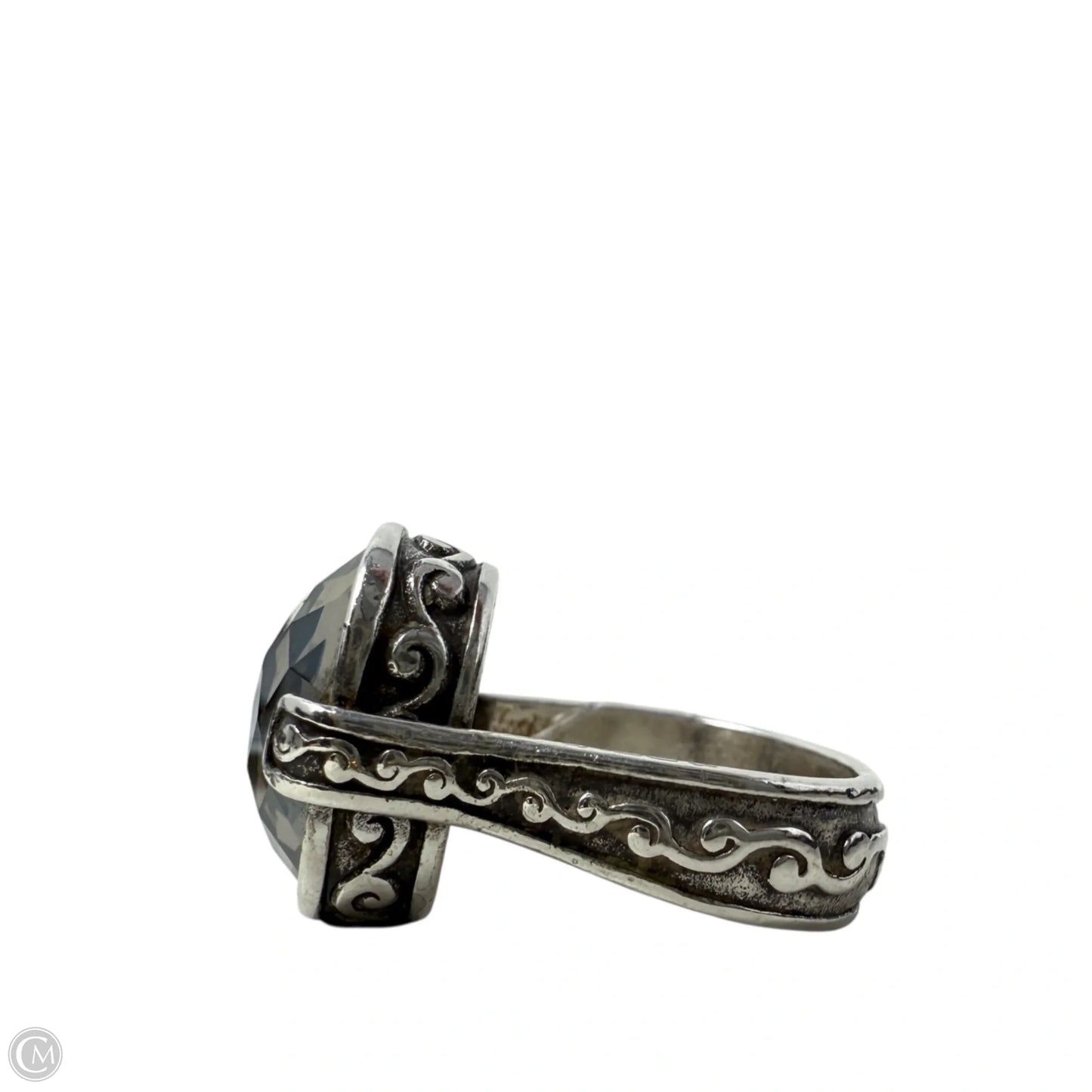 Retired Venus Rising Swarovski Crystal Scroll Statement Ring By Brighton, Size: 8