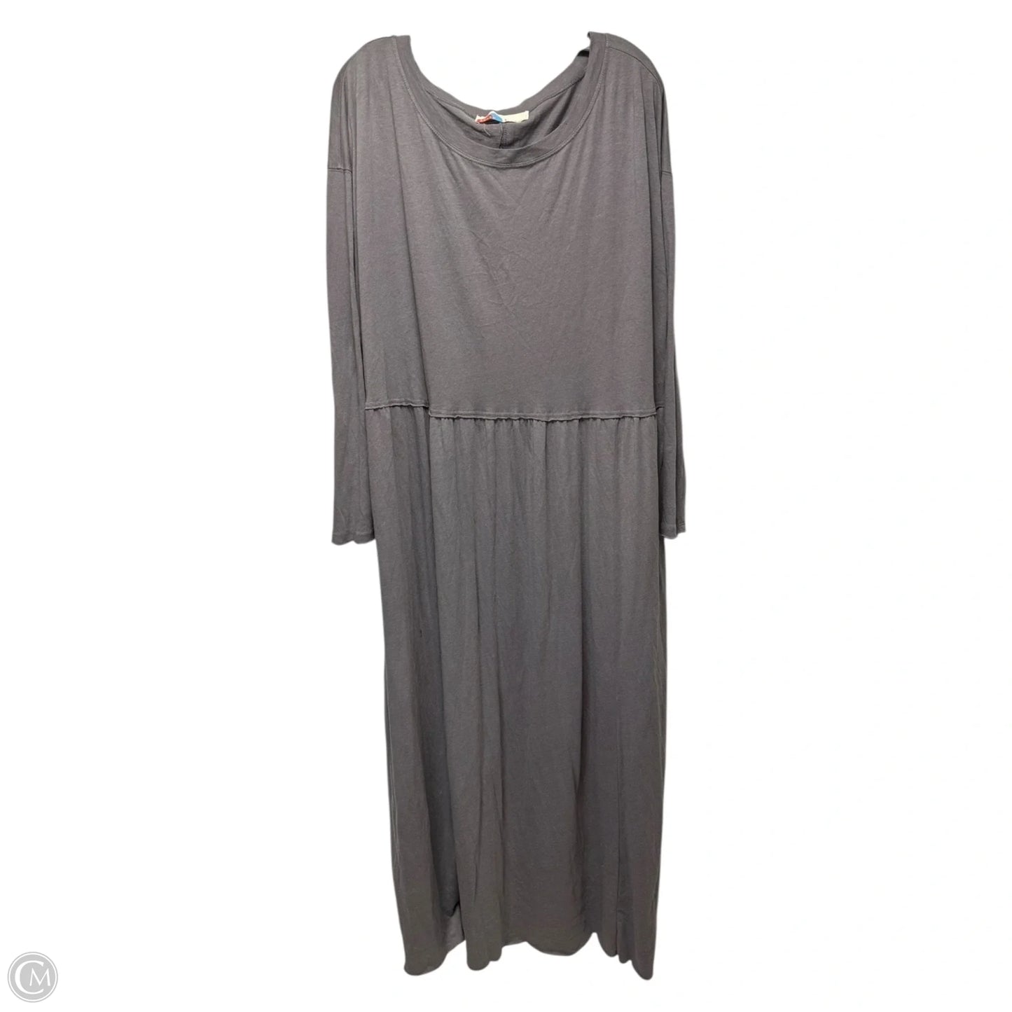 Drop Waist Oversized Dress Casual Maxi By Free People In Grey, Size: M