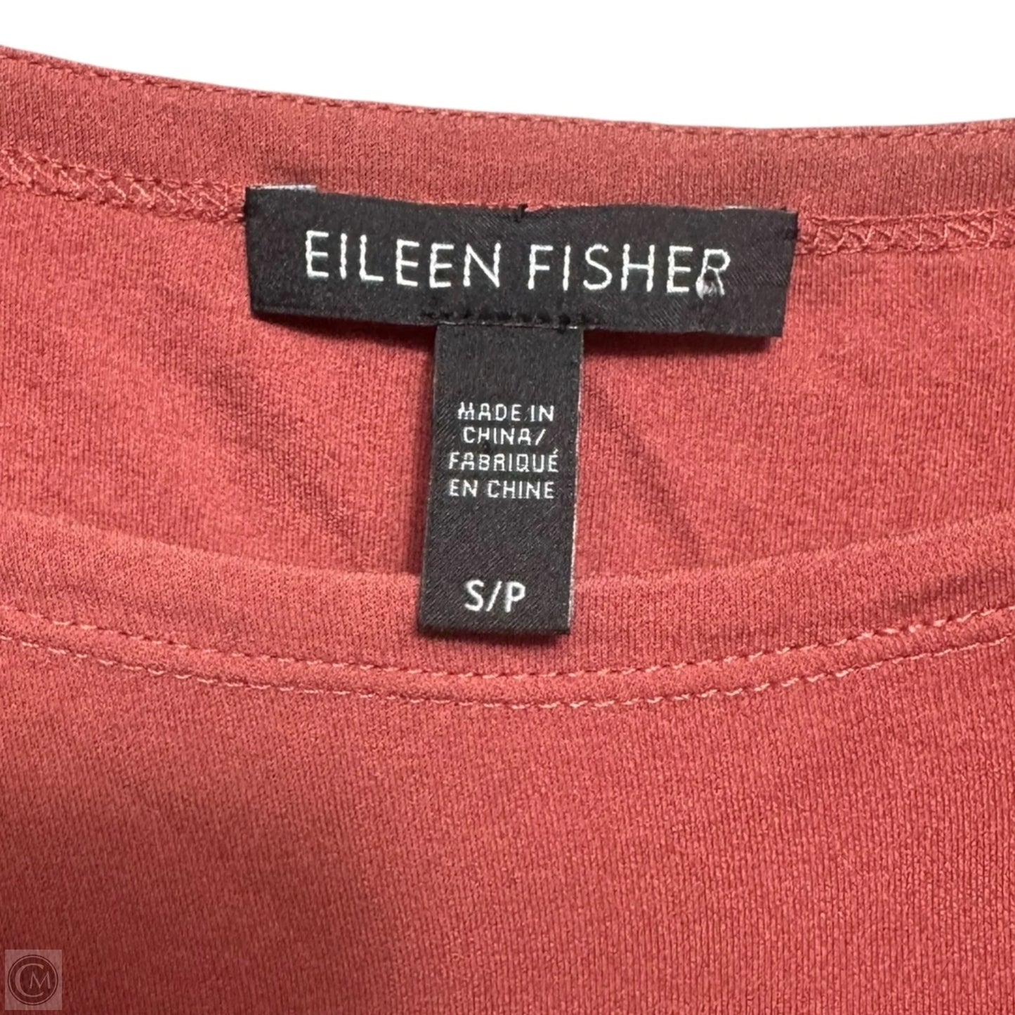 Silk Top Long Sleeve By Eileen Fisher In Red, Size: S