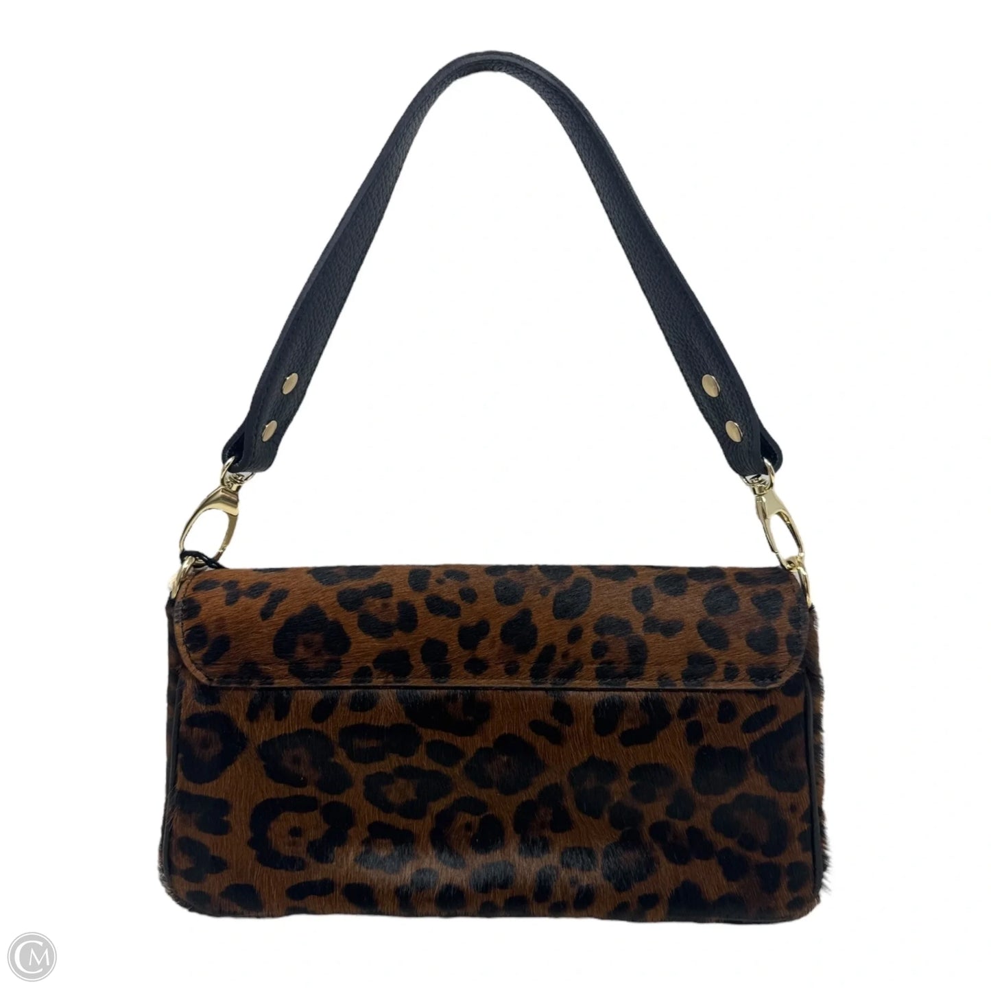 Leopard Horsehair Handbag Leather By Cmb, Size: Medium