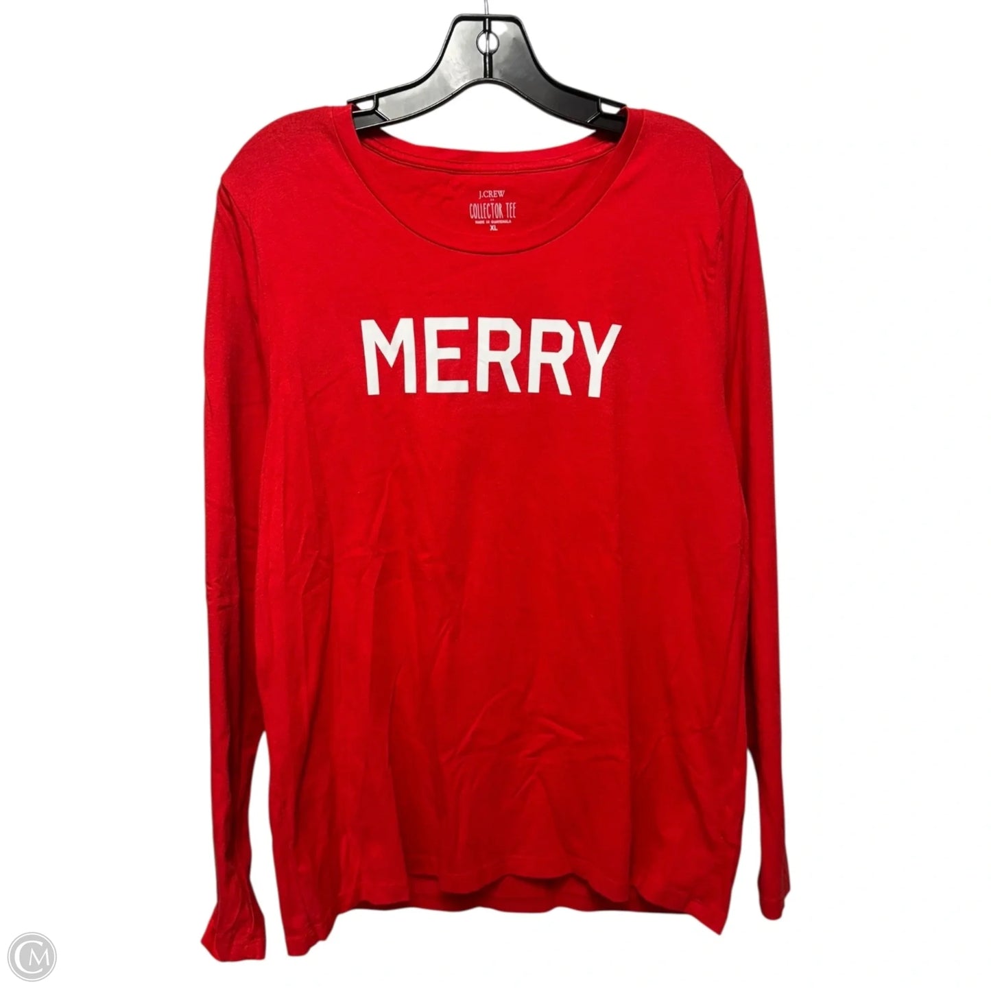 Merry Top Long Sleeve By J. Crew In Red, Size: Xl