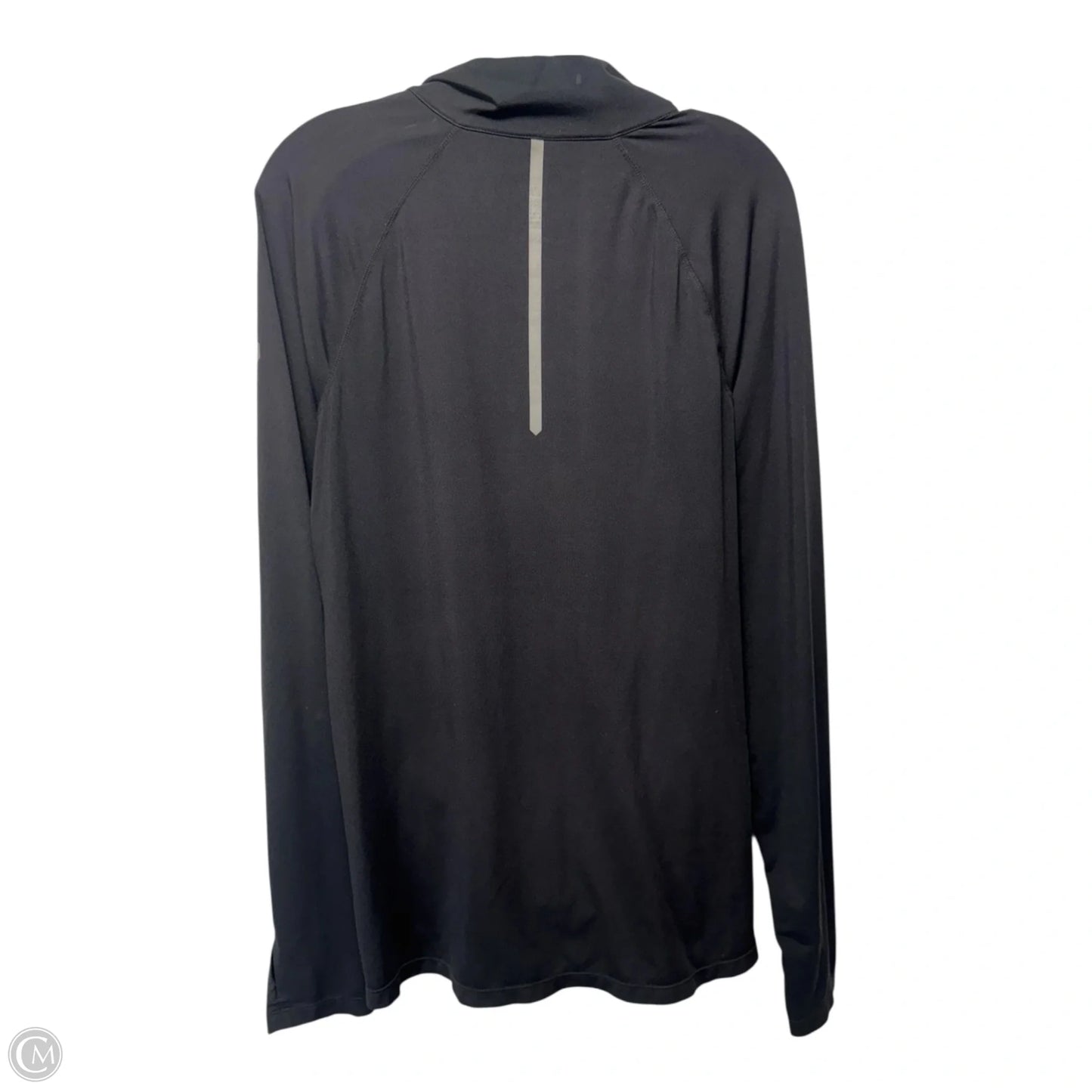 Athletic Top Long Sleeve Collar By Asics In Black, Size: Xl