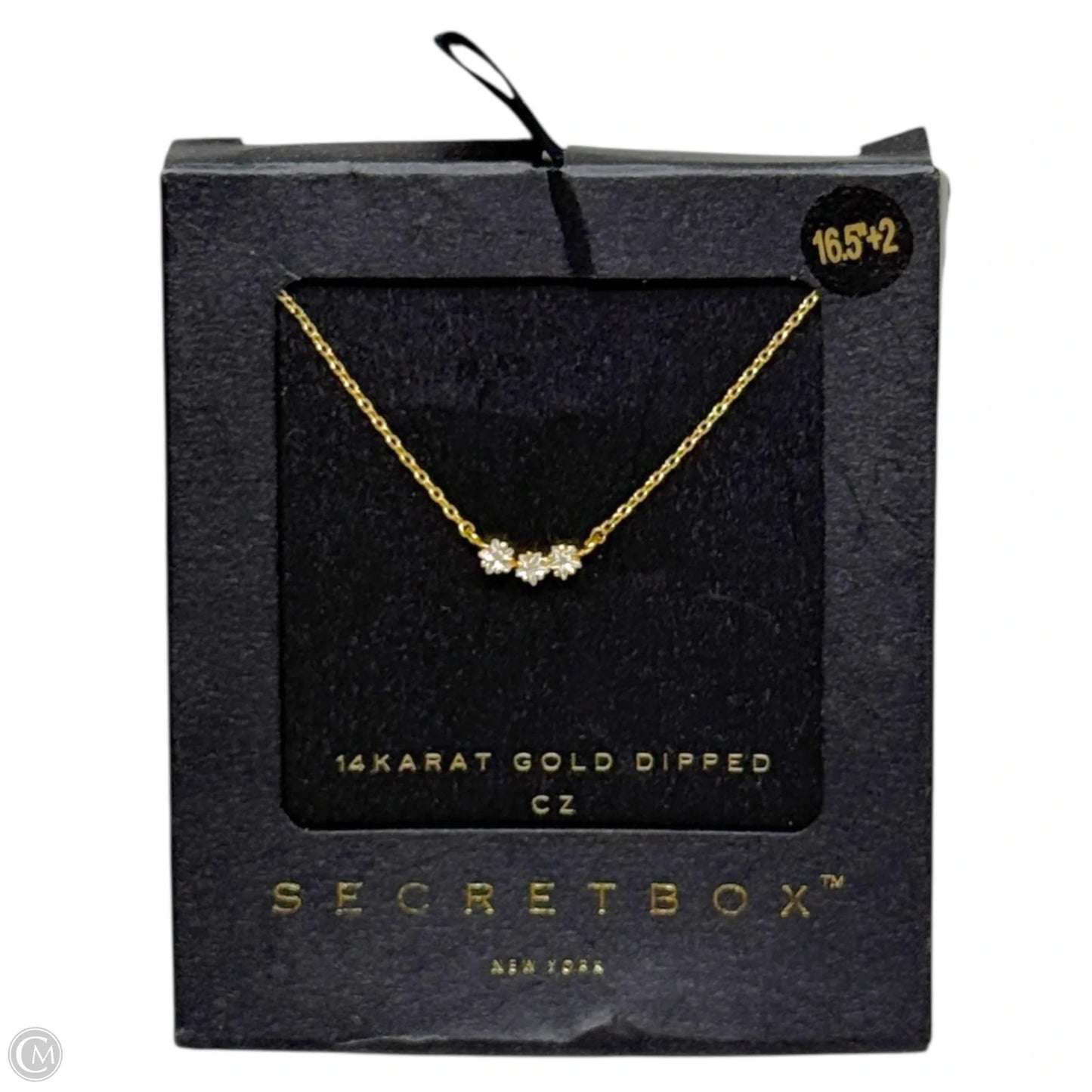 14K Gold Dipped & CZ Necklace By Secret Box