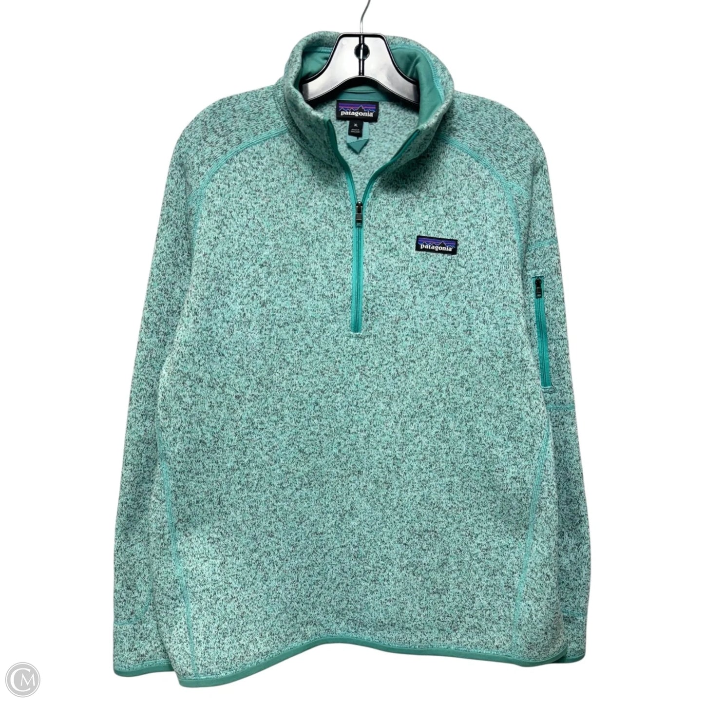 Athletic Fleece Lined Jacket By Patagonia In Aqua, Size: Xl