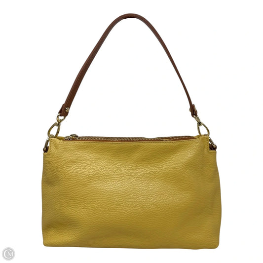 Double Zip Handbag Leather By Valentina, Size: Medium