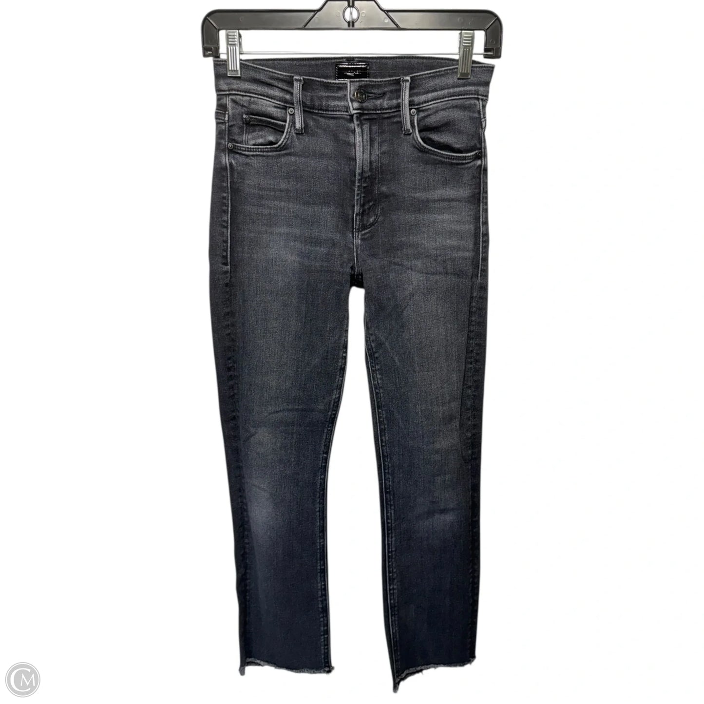 Mid Rise Dazzler Ankle Jeans Skinny By Mother In Black Denim, Size: 0