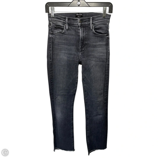 Mid Rise Dazzler Ankle Jeans Skinny By Mother In Black Denim, Size: 0