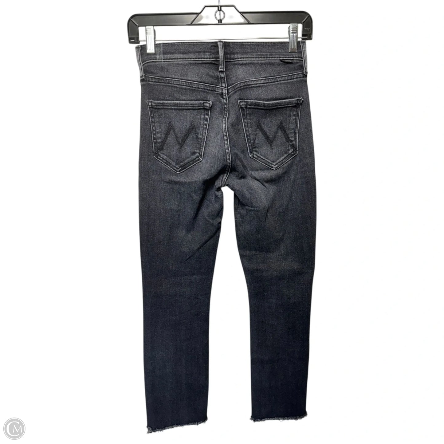 Mid Rise Dazzler Ankle Jeans Skinny By Mother In Black Denim, Size: 0